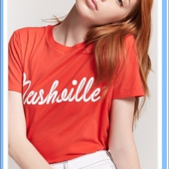 Forever 21 | Red Nashville Graphic Crew Neck Tee - Picture 4 of 4